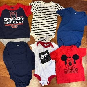 6 x baby tops